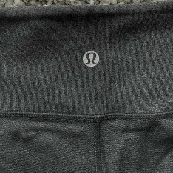 Lululemon Cropped Dark Gray Black Heather Leggings size 4 - Picture 5 of 11
